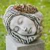 Best reviews of 👍 Head Campania International Sleeping Maiden Cast Stone Planter ⭐