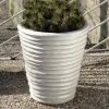 Budget 🔔 Novelty Campania International Round Ruffle Planter - Set Of 3 - Antique White 👍