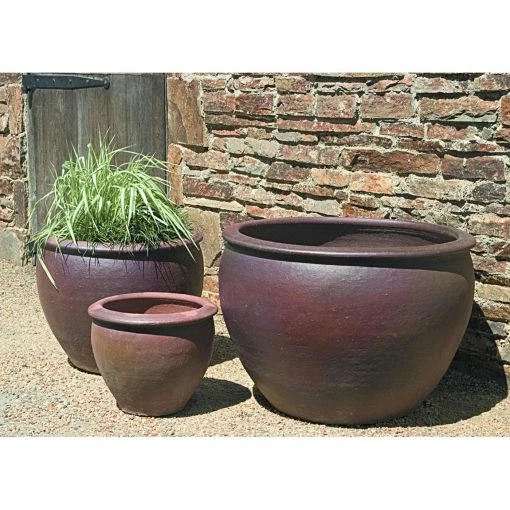 Best Pirce 🌟 Planter Sets Campania International Tron Cao Pot Planter - Set Of 3 - Asian Earthenware 🎉 -Garden Planters & Plant Pots Sales Shop masterCIB1710