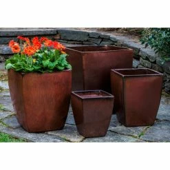 Coupon 🎉 Novelty Campania International Blake Planter - Set Of 4 - Maple Red 😍