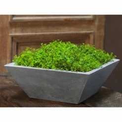 Cheap 👍 Planter Sets Campania International Geo Square Planter - Set Of 4 - Natural Fiber Cement 🧨