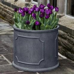 Best Pirce ๐งจ Planter Pots Campania International Portsmouth Round Planter - Lead Lite ๐ฅ