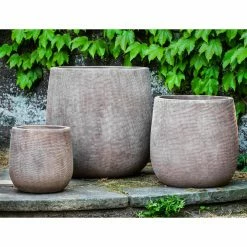 Best reviews of 😉 Novelty Campania International Handspun Linen Round Planter - Set Of 3 👍