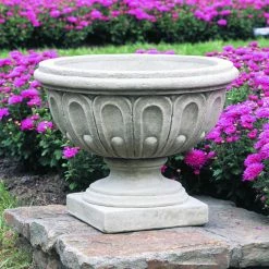 Best Sale 🧨 Campania International Longwood Fluted Cast Stone Urn Planter 🤩