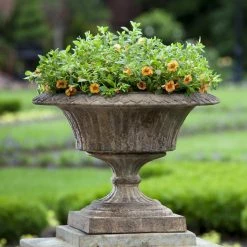 Promo 🔥 Campania International Smithsonian Fluted Valentine Cast Stone Urn Planter ❤️
