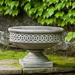 Best deal ⌛ Campania International Williamsburg Low Fretwork Cast Stone Urn Planter 😍
