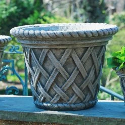Best deal 🌟 Novelty Campania International Large English Weave Cast Stone Planter 😀
