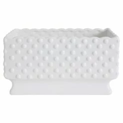 Best deal 👍 Novelty 3R Studios White Hobnail Ceramic Planter 🔥