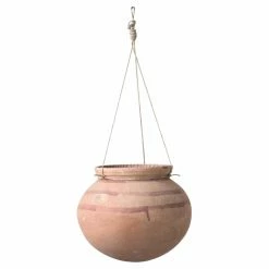 Deals 🎁 3R Studios Large Hanging Clay Pot With Jute Hanger 😀