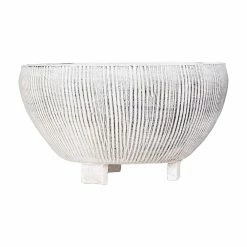 Deals 🔥 Planter Pots 3R Studios Fluted Distressed Cream Footed Terracotta Planter ✔️