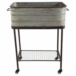 Hot Sale π Trough 3R Studios Metal Planter On Stand With Casters β€οΈ