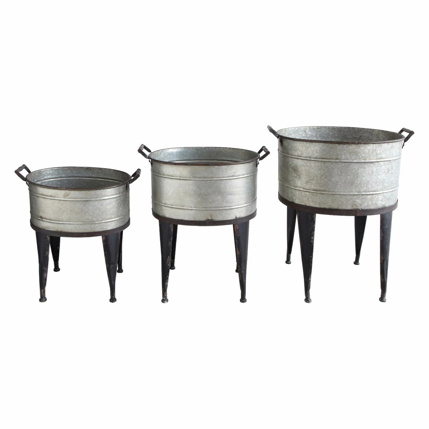 Best deal π Novelty 3R Studios Farmhouse Washtub Metal Planters - Set Of 3 π 1 Best deal π Novelty 3R Studios Farmhouse Washtub Metal Planters - Set Of 3 π