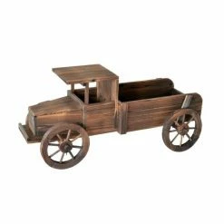 Hot Sale 😉 Novelty Master Gardner Rustic Truck Outdoor Wooden Planter 👏