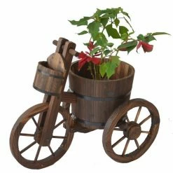 Budget 🧨 Novelty Master Gardner Tricycle Outdoor Wooden Planter 👍
