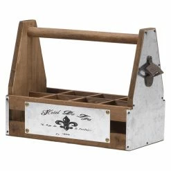 Cheap 🔥 Novelty D And W Silks Hotel De Lis Wood And Metal Carrier Planter ✨