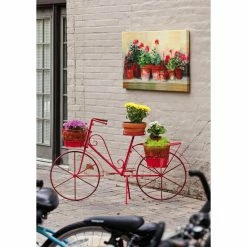 Hot Sale ✔️ Evergreen Enterprises Novelty Evergreen Red Metal Bicycle Planter 🔥