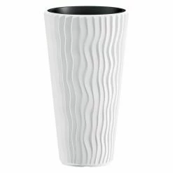 Flash Sale 🤩 Novelty Kasamodern Modern Round Planter Pot With Vertical Waves ⌛