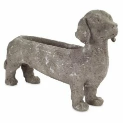 Coupon 💯 Novelty Melrose International Resin Dachshund Planter - Set Of 2 🤩