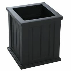 Discount 🔔 Planter Pots Mayne Square Polyethylene Cape Cod 16 X 16 Patio Planter 🌟