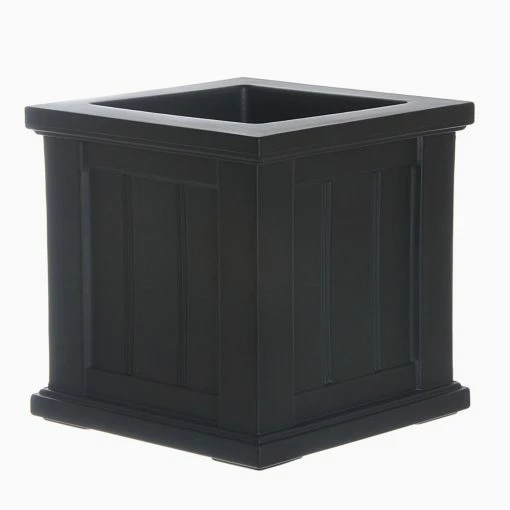 New 🔔 Planter Pots Mayne Square Polyethylene Cape Cod 14 X 14 Patio Planter ⭐ -Garden Planters & Plant Pots Sales Shop masterMMI027