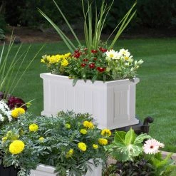 Best Pirce 👍 Trough Mayne Rectangle Polyethylene Cape Cod 24 X 11 Patio Planter 😍