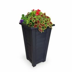 Discount 👍 Planter Pots Mayne Lakeland Tall Polyethylene Patio Planter ⌛