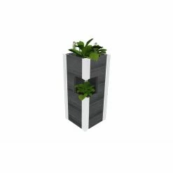 Hot Sale π Planter Boxes Vita Urbana Vinyl 2 Tired Outdoor Pillar Planter β