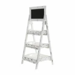 Brand new ⌛ Novelty Nearly Natural Farmhouse Stand Planter With Chalkboard 🔥