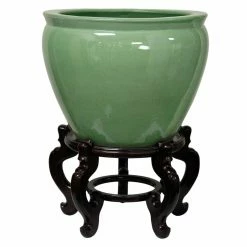 Cheap π₯ Novelty Oriental Furniture Celadon Porcelain Fishbowl Planter π―
