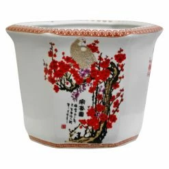 Deals π Novelty Oriental Furniture Cherry Blossom Porcelain Flower Pot π