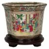 Deals 🧨 Novelty Oriental Furniture Rose Medallion Porcelain Flower Pot 😀