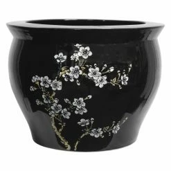 Best Sale 👏 Novelty Oriental Furniture Flower Blossom Fishbowl Planter 🌟