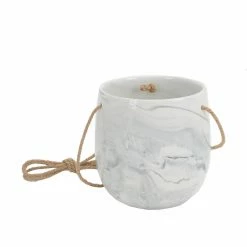 Budget 💯 Sagebrook Home Hanging Marble Planter ❤️
