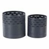 Deals 🌟 Novelty DecMode Modern Pierced Iron Planters - Set Of 2 🧨