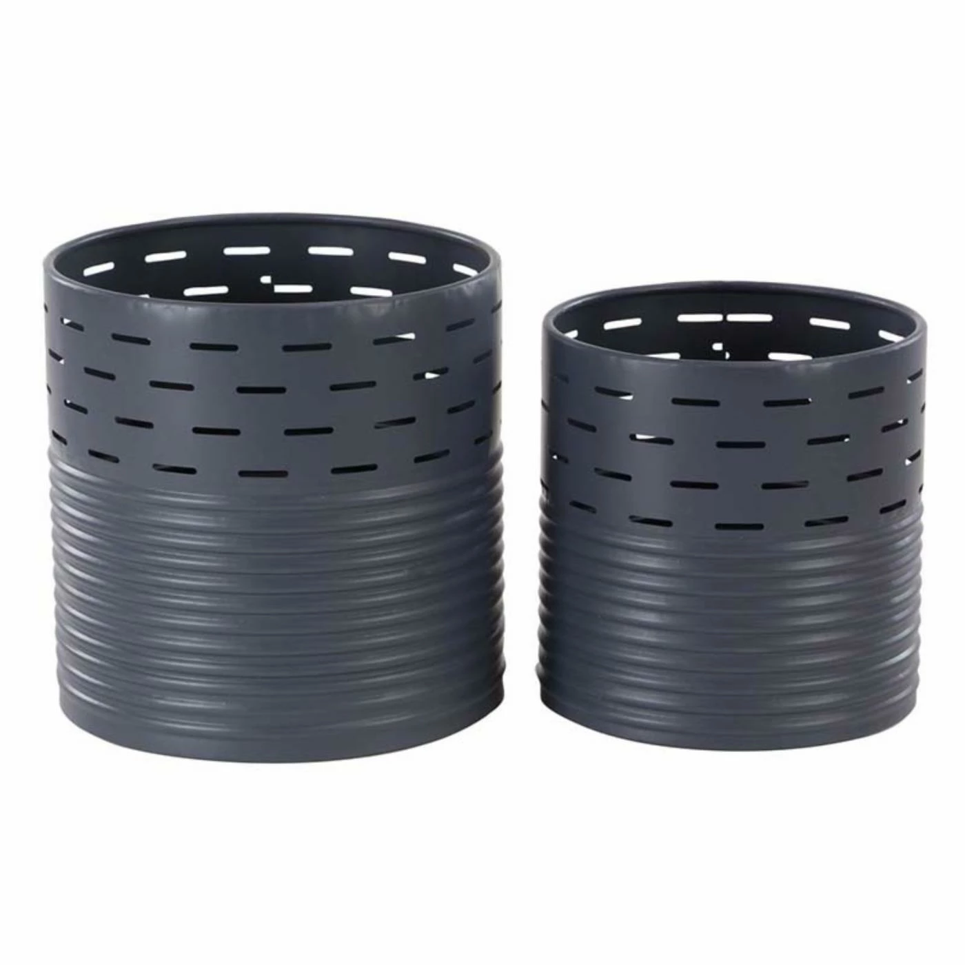 Deals π Novelty DecMode Modern Pierced Iron Planters - Set Of 2 𧨠1 Deals π Novelty DecMode Modern Pierced Iron Planters - Set Of 2 π§¨