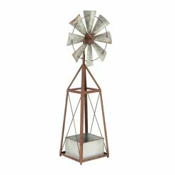 Top 10 π Novelty DecMode 39 In. Farmhouse Iron Windmill Planter π