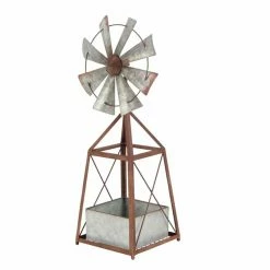 Best Pirce 🎉 Novelty DecMode 34 In. Farmhouse Iron Windmill Planter ⭐