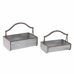 Cheapest ✔️ Novelty DecMode Farmhouse Iron Basket Planters - Set Of 2 💯