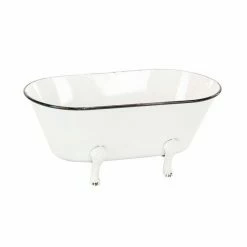 Best Pirce 🔥 Novelty DecMode Contemporary Metal Enamel Tub Flower Planter ⌛