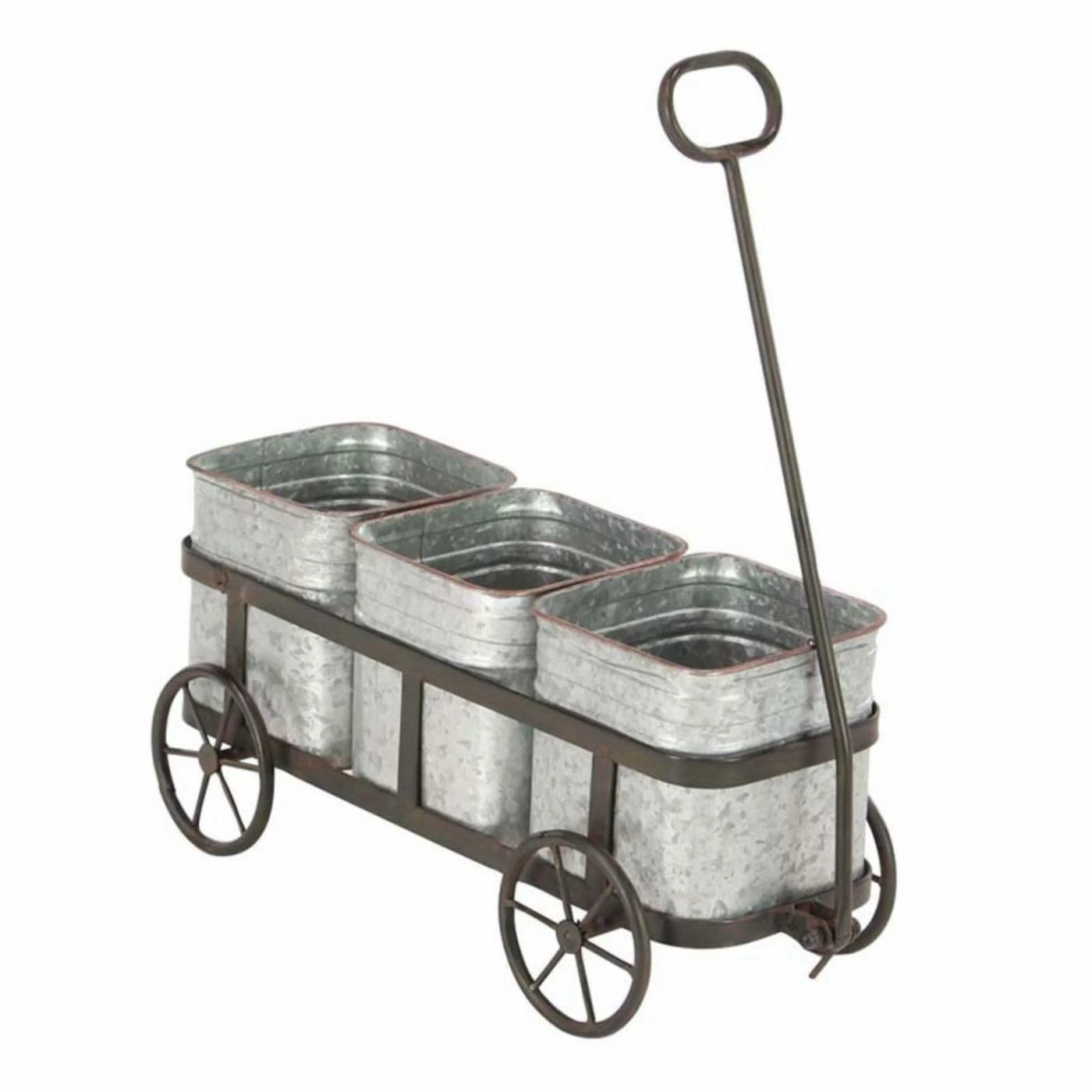 Budget π Novelty DecMode Farmhouse Iron 3 Pot Vintage Wagon Planter π― 1 Budget π Novelty DecMode Farmhouse Iron 3 Pot Vintage Wagon Planter π―