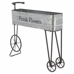 Cheapest ✨ Novelty DecMode Metal Bicycle Planter - Gray 🔥