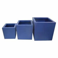 New 🛒 Planter Sets DecMode Blue Metal Planters - Set Of 3 💯