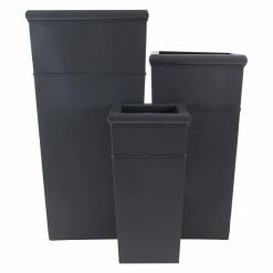 Garden Planters & Plant Pots Sales Shop 22 Best deal β€οΈ Planter Sets DecMode Black Square Metal Planters - Set Of 3 π