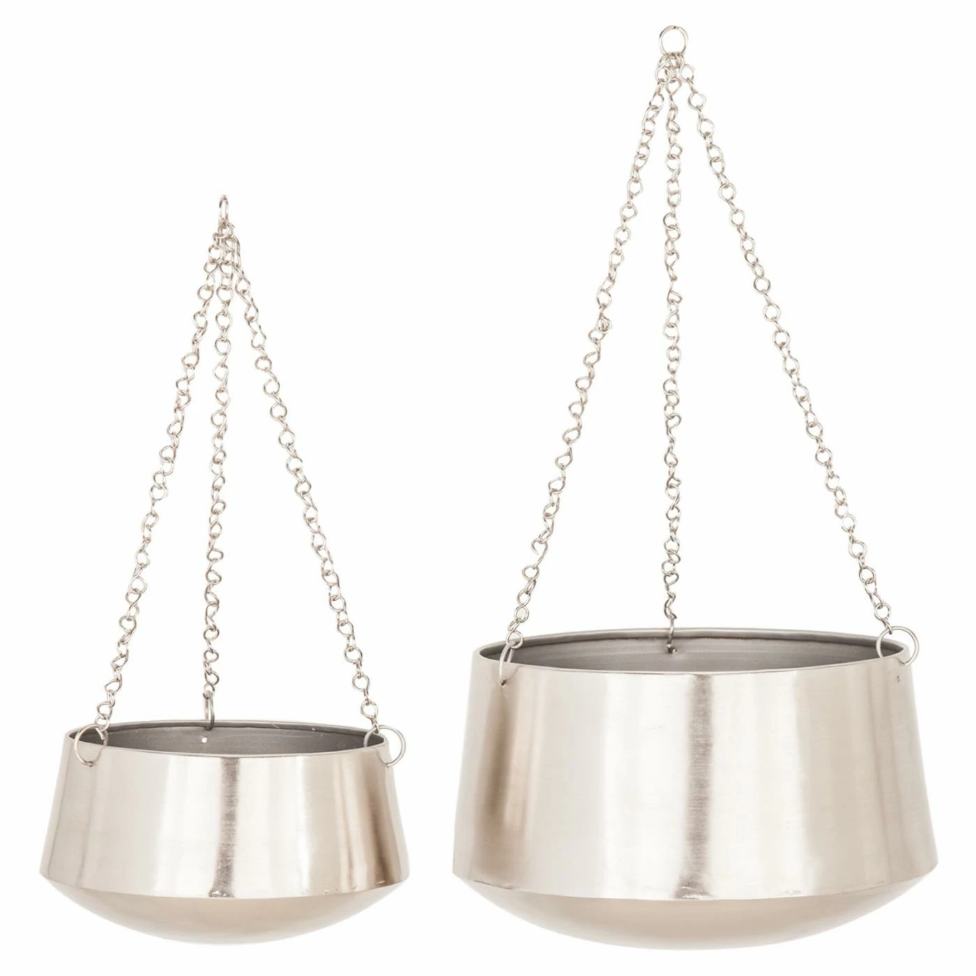 Best deal π DecMode 2 Piece Modern Silver Indoor Hanging Planter Set π 1 Best deal π DecMode 2 Piece Modern Silver Indoor Hanging Planter Set π