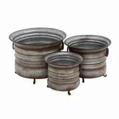 Garden Planters & Plant Pots Sales Shop 26 Best deal β¨ Novelty DecMode Metal Planter - Set Of 3 π