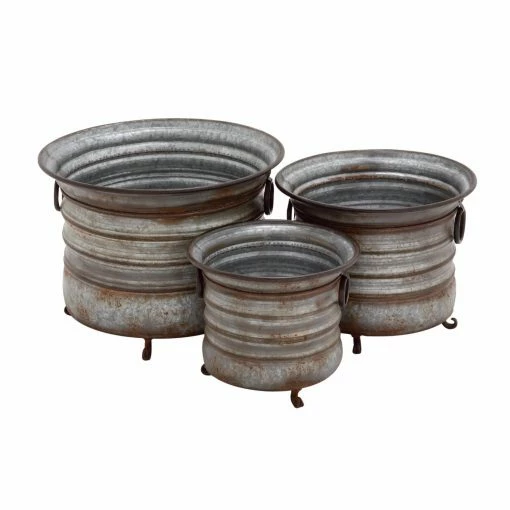 Best deal ✨ Novelty DecMode Metal Planter - Set Of 3 😍 -Garden Planters & Plant Pots Sales Shop masterUMA2262