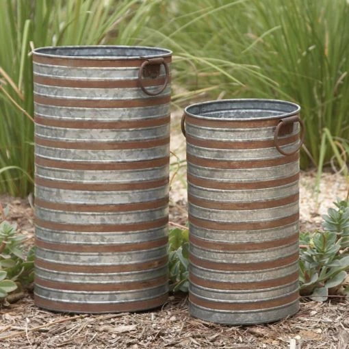 Best deal π₯ Novelty DecMode Galvanized Metal Planter - Set Of 2 β€οΈ 8 Best deal π₯ Novelty DecMode Galvanized Metal Planter - Set Of 2 β€οΈ -Garden Planters & Plant Pots Sales Shop masterUMA2276