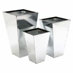 Promo 🛒 Commercial DecMode Square Iron Planter - Set Of 3 🎉