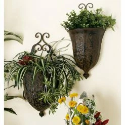 Deals π Novelty DecMode Metal Wall Planter - Set Of 2 β
