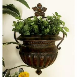Best Sale π Novelty DecMode Traditional Metal Wall Planter - 18 In. βοΈ
